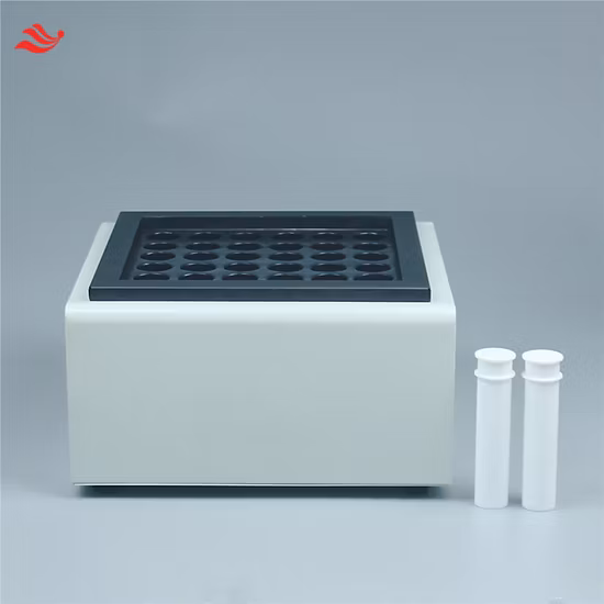 Digestión de muestras de suelo con tubo de digestión de PFA 48